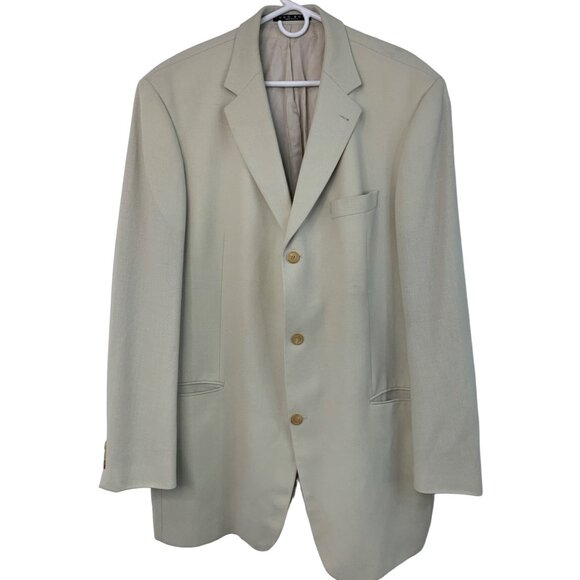 VTG Hugo Boss Saks Size 46L Wool 3-Button Single Breast Sport Coat USA 7533 Men